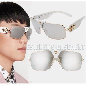 VERSACE white LOGOMANIA Shield VE2207Q sunglasses
